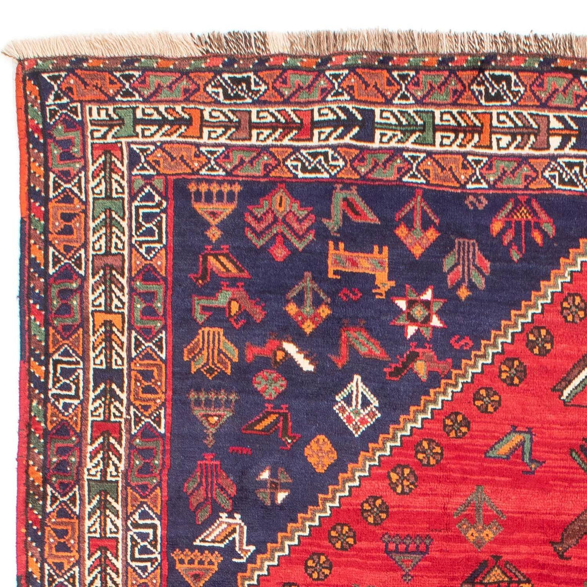 Shiraz Teppich 210x277cm - Perserteppich - rot