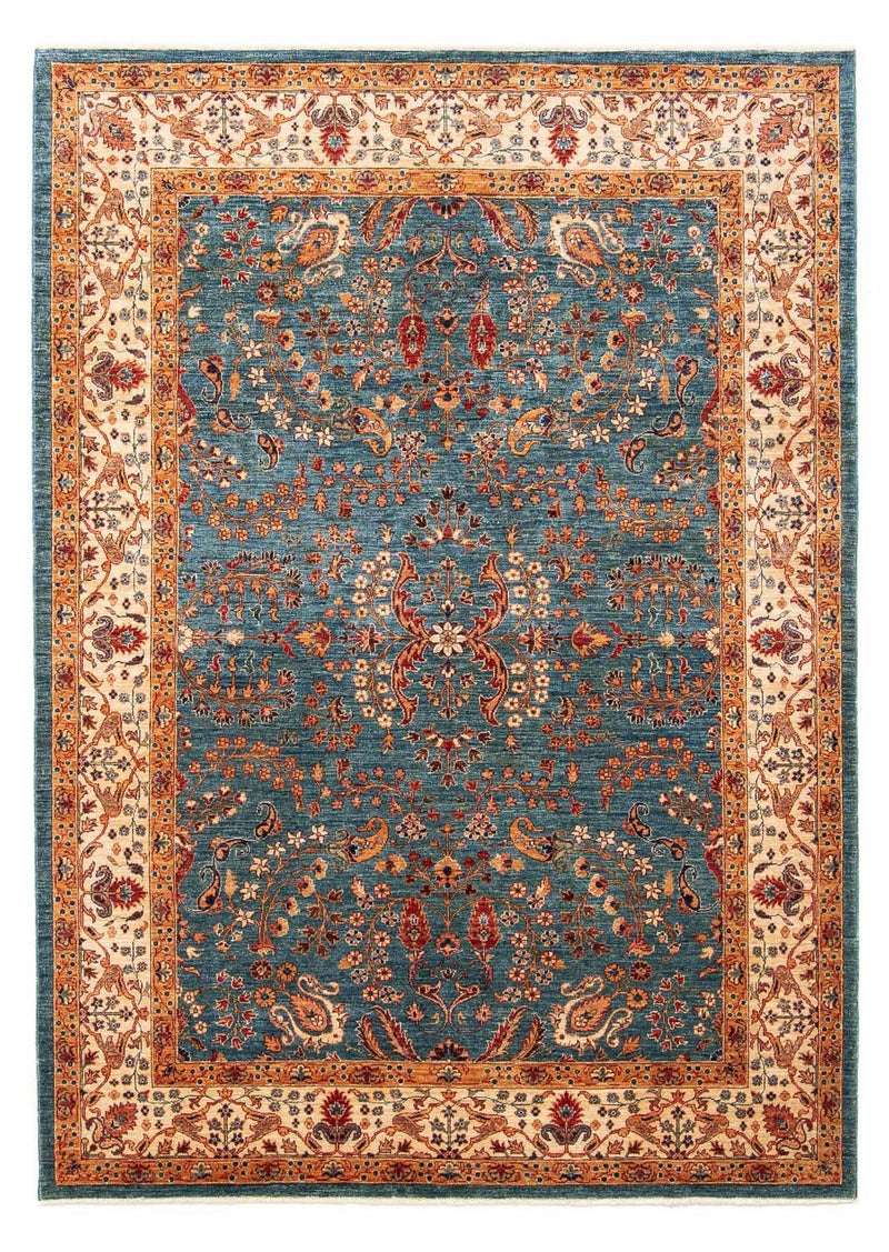 Ziegler Teppich 173x238cm - Orientteppich - dunkelblau