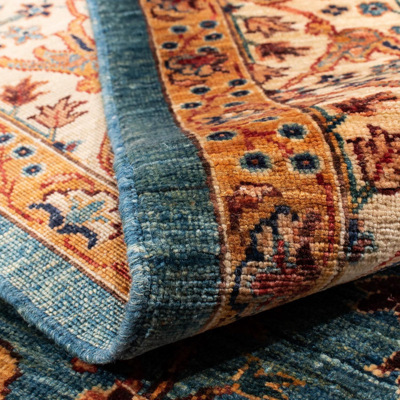 Ziegler Teppich 173x238cm - Orientteppich - dunkelblau
