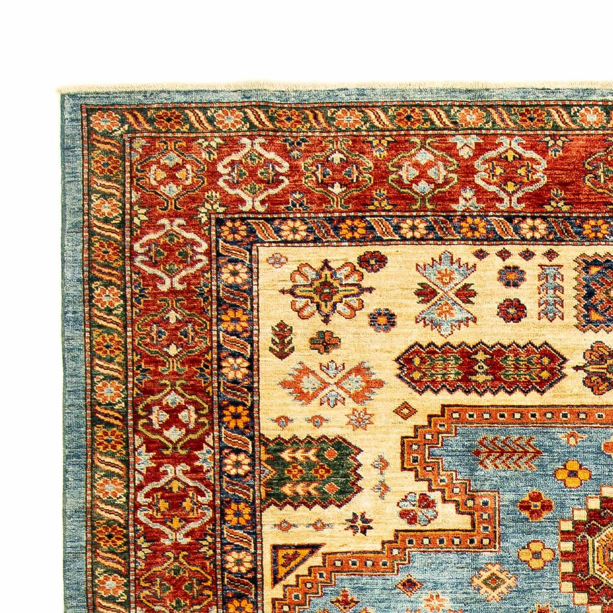 Kazak Teppich 184x271cm - Orientteppich - hellblau