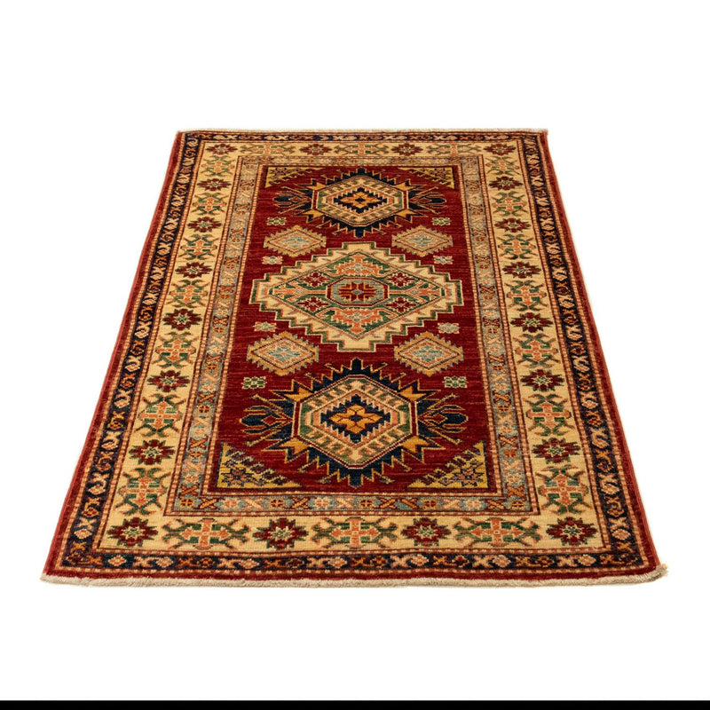 Kazak Teppich 84x124cm - Orientteppich - dunkelrot