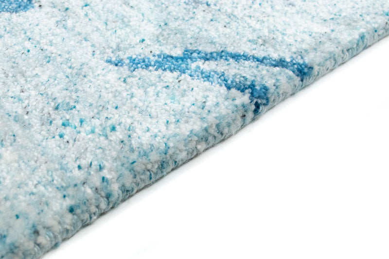 Designer Teppich 70 x 140 cm - türkis