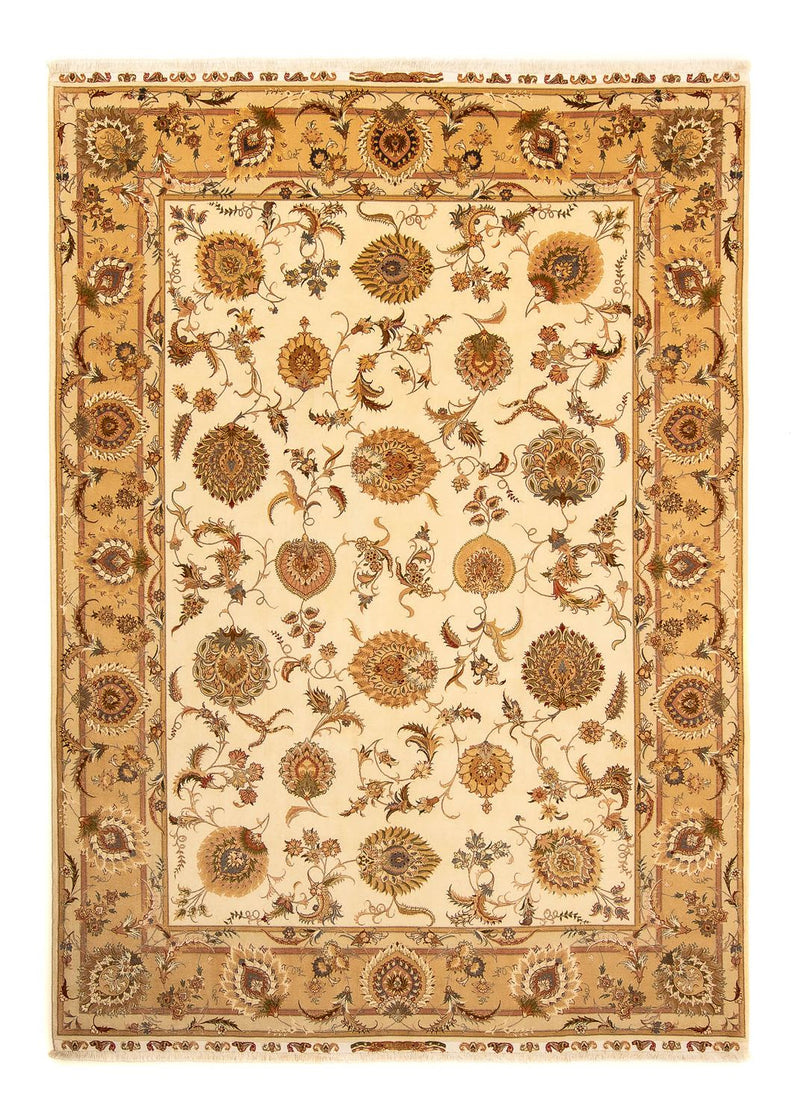 Täbriz - 50 Raj Teppich 256x352cm - Perserteppich - beige
