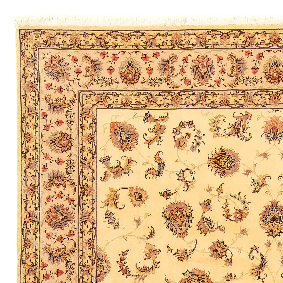 Täbriz - 50 Raj Teppich 257x360cm - Perserteppich - beige