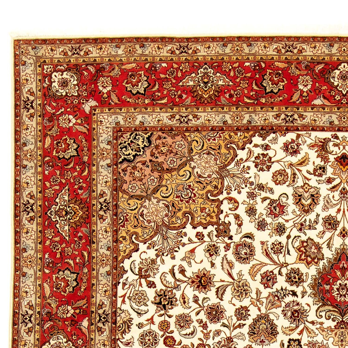 Täbriz - 50 Raj Teppich 255x354cm - Perserteppich - beige