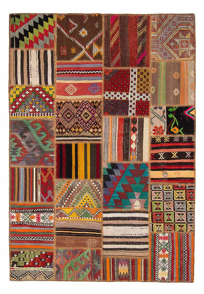 Patchwork Teppich 170x240cm - Orientteppich - mehrfarbig