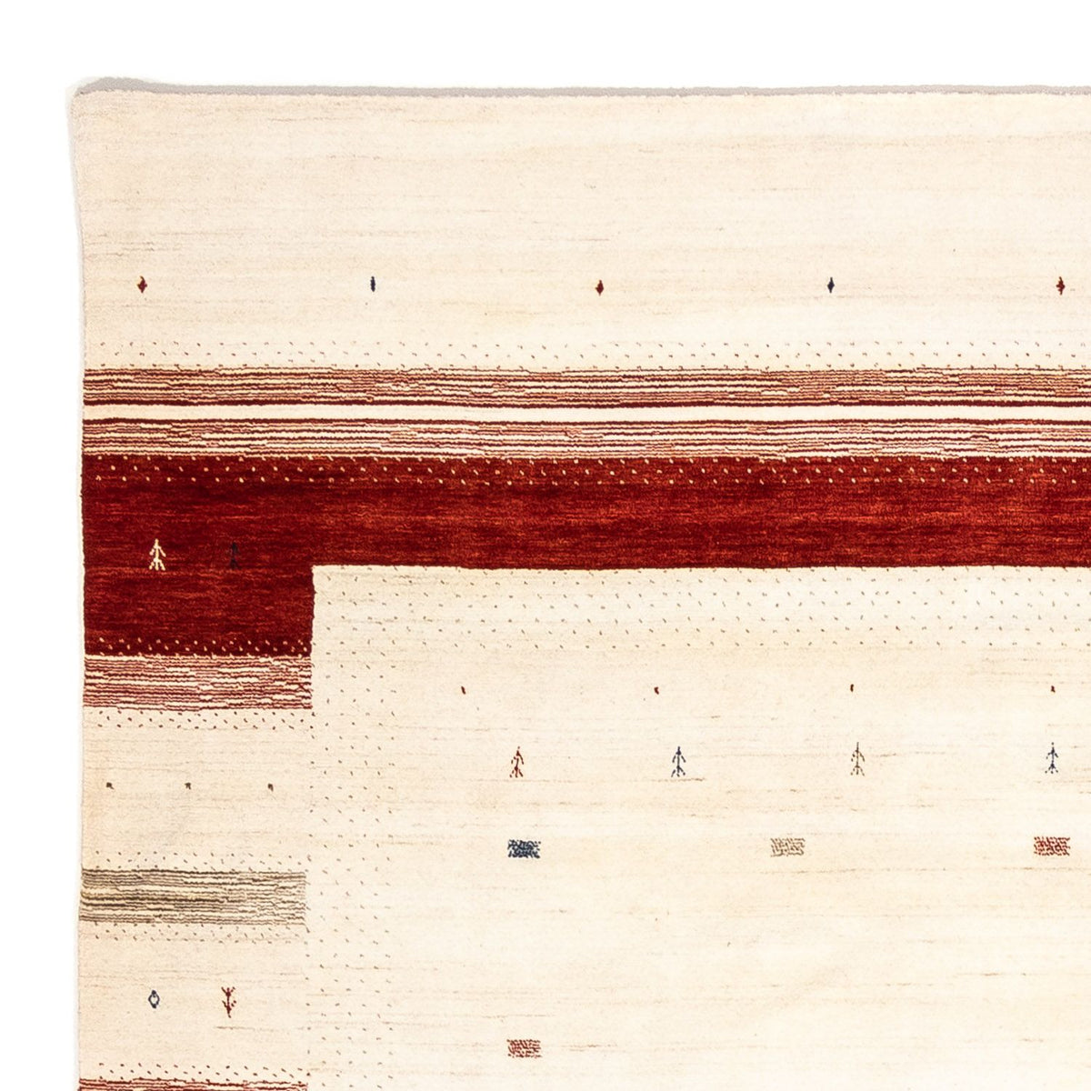Gabbeh Teppich - Loribaft Indus 254 x 346 cm - beige