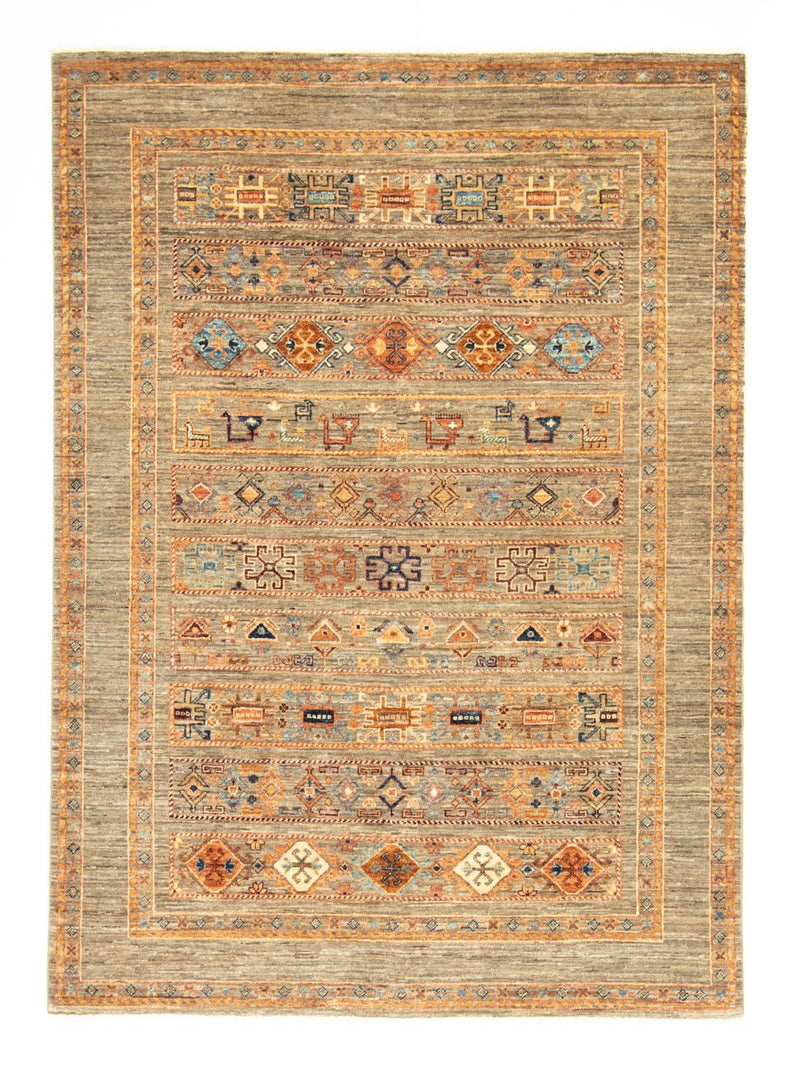 Afghan Teppich 150x199cm - Orientteppich - grau