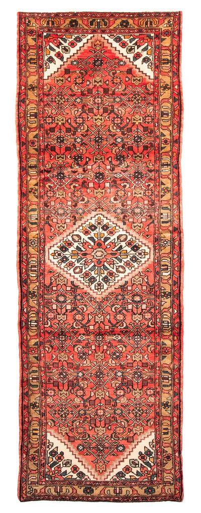 Hamadan Teppich 104x308cm - Perserteppich - rot