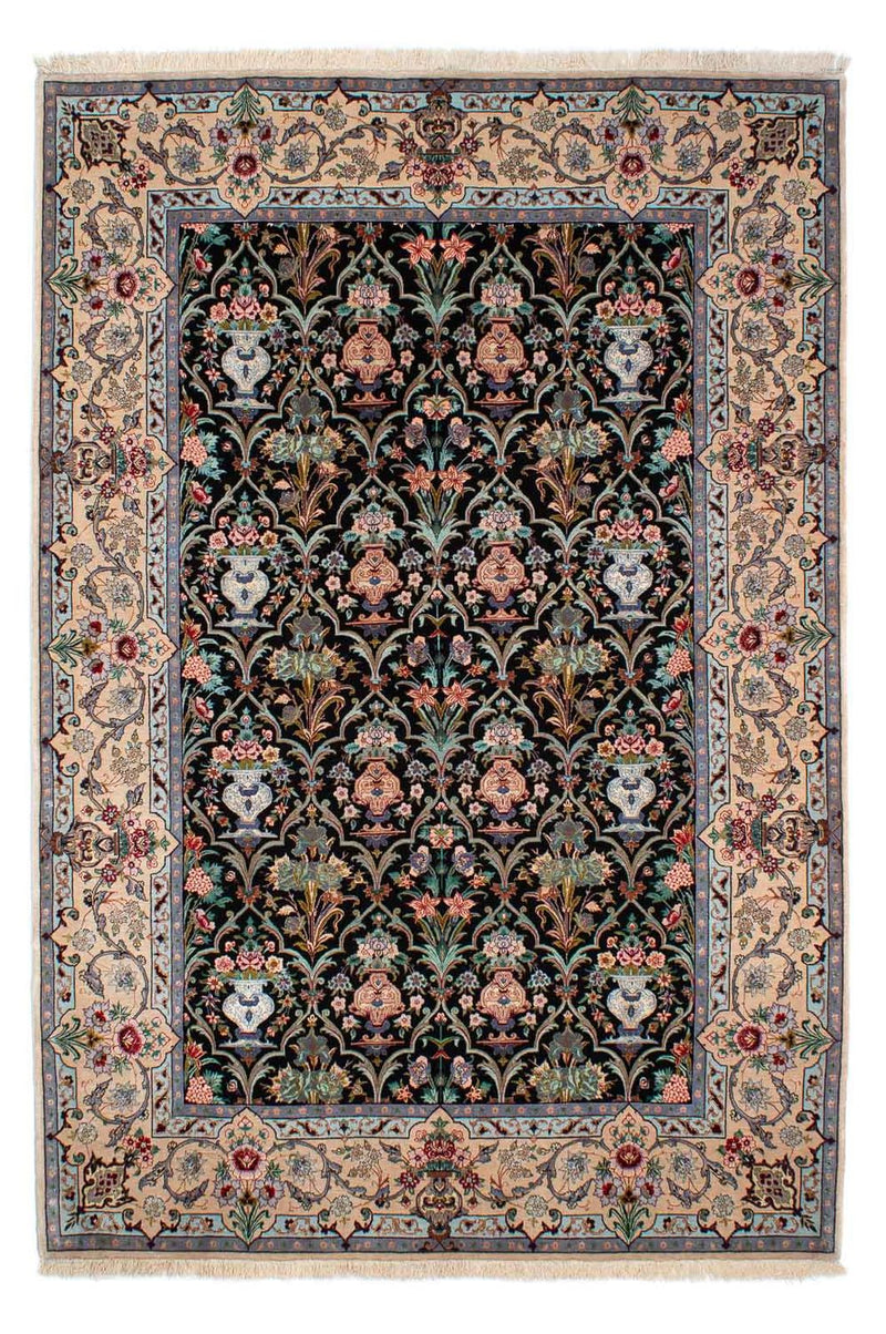 Isfahan Teppich 156x233cm - Perserteppich - dunkelblau