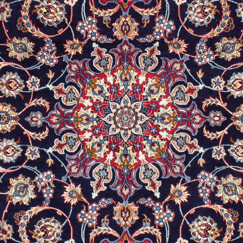 Isfahan Teppich 155x233cm - Perserteppich - dunkelblau