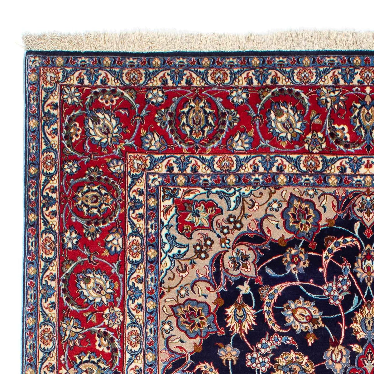 Isfahan Teppich 155x233cm - Perserteppich - dunkelblau