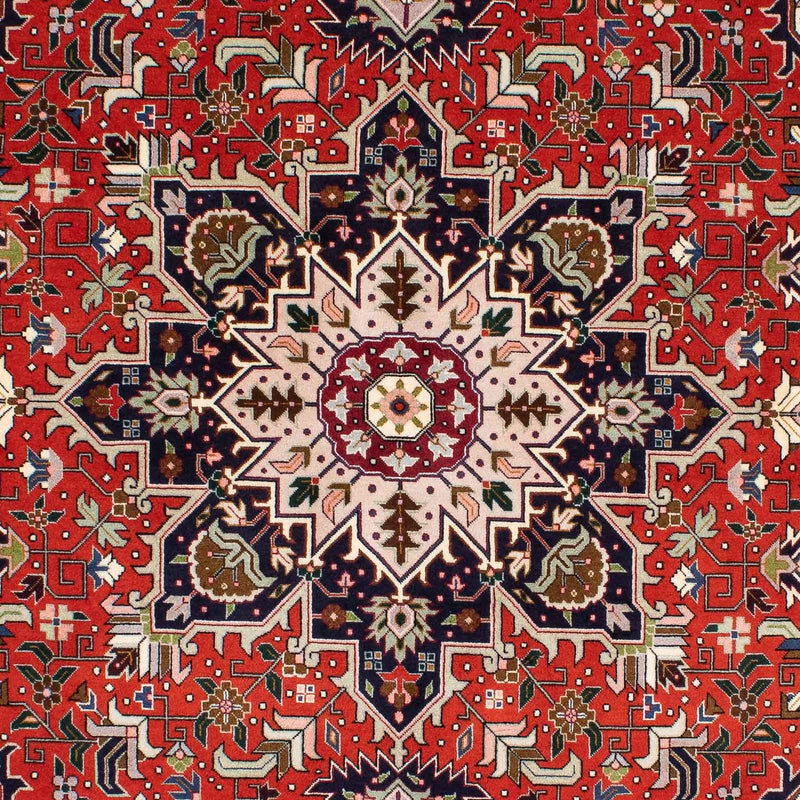 Täbriz - 50 Raj Teppich 152x205cm - Perserteppich - dunkelrot