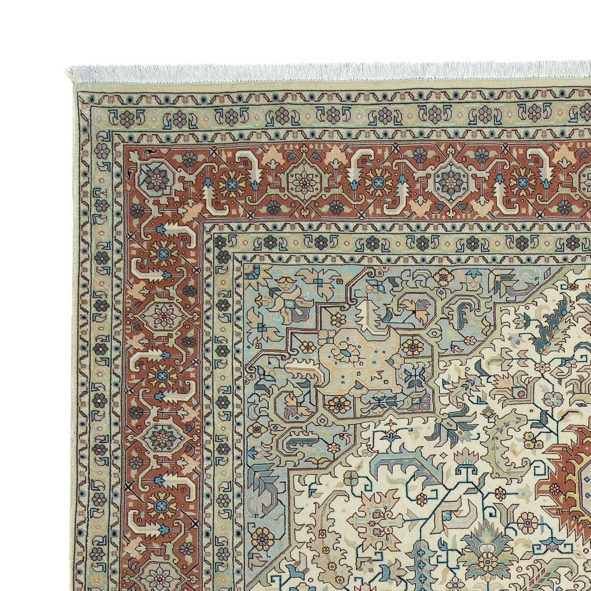 Täbriz - 50 Raj Teppich 207x303cm - Perserteppich - beige