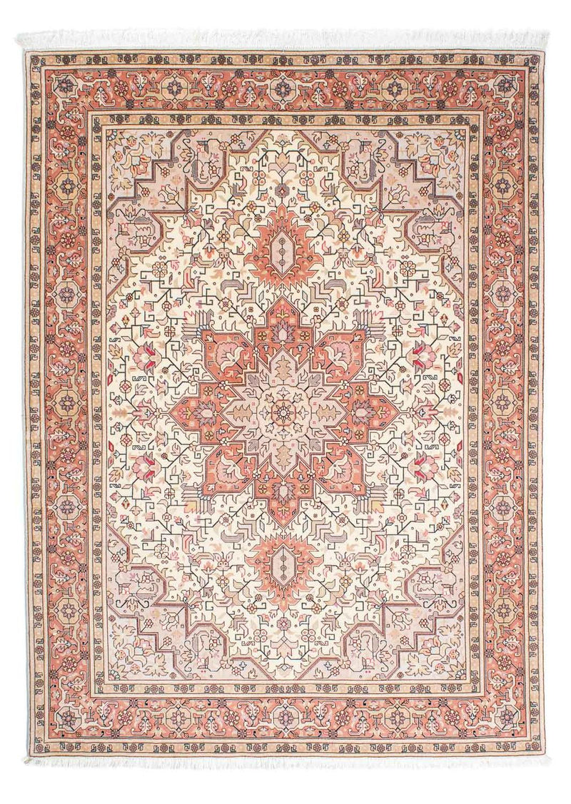 Täbriz - 50 Raj Teppich 153x208cm - Perserteppich - beige