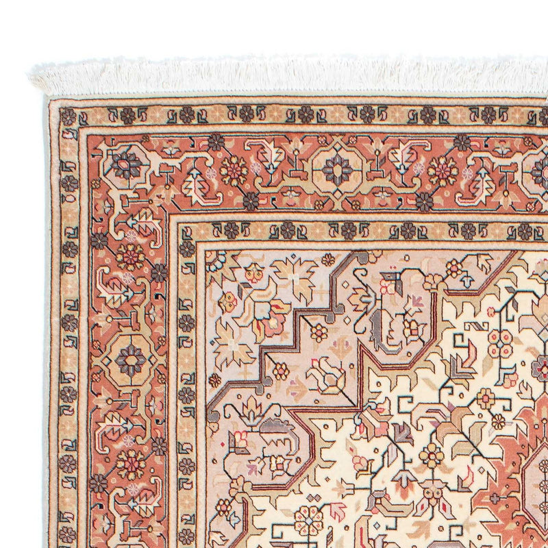 Täbriz - 50 Raj Teppich 153x208cm - Perserteppich - beige