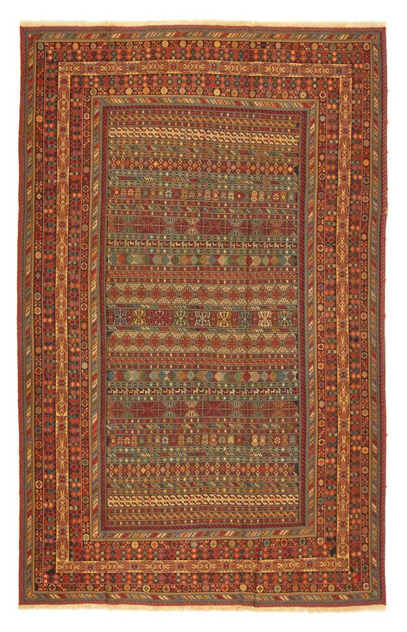 Afshar Sirjan Teppich 195x297cm - Perserteppich - mehrfarbig