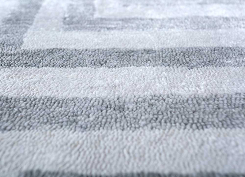 Viskose Teppich quadratisch  - 345 x 345 cm - silber