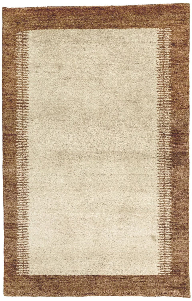 Gabbeh Teppich Indus 110x165cm - Wollteppich - beige