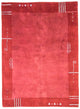 Nepal Teppich 160x230cm - Wollteppich - rot