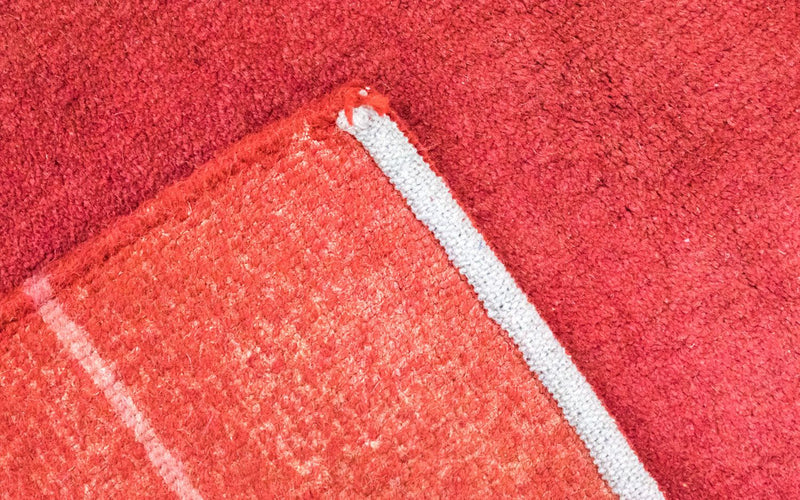 Nepal Teppich 160x230cm - Wollteppich - rot