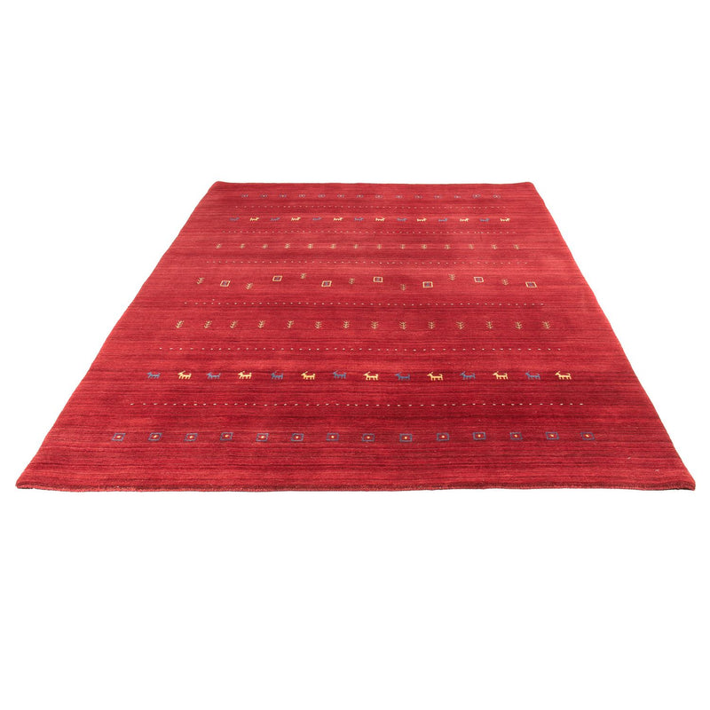 Loribaft Loom Teppich 170x240cm - Wollteppich - dunkelrot