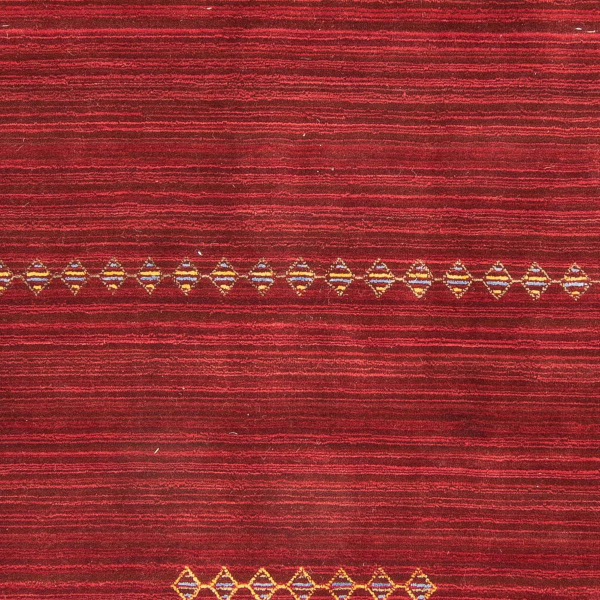 Loribaft Loom Teppich 170x240cm - Wollteppich - dunkelrot