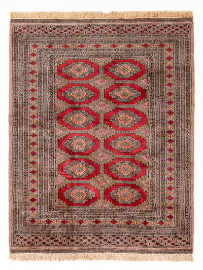 Pakistan Teppich 124x165cm - Orientteppich - dunkelbeige